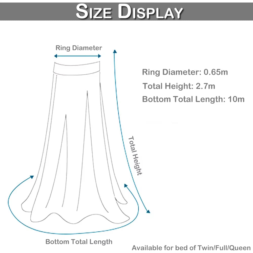 Bed Canopy Double Colors Hung Mosquito Net Princess Bed Tent Curtain Foldable Canopy on the Bed Elegant Fairy Lace Dossels D30